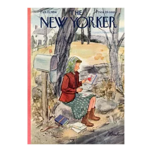 1954 Vintage New Yorker Cover, February 13 (Perry Barlow), Original New Yorker Magazine Cover, Romance, Valentines Day