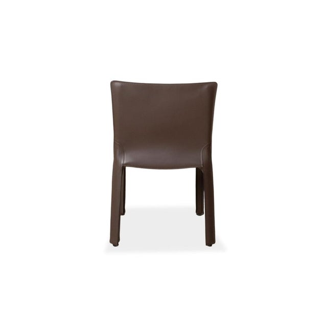 CAB 412 Chairs in Brown Leather by Mario Bellini for Cassina, Set of 6 For Sale - Image 9 of 12