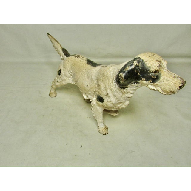 Vintage Hubley Cast Iron English Setter or Pointer Dog Doorstop For Sale - Image 12 of 17