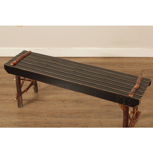 Late 20th Century Adirondack Style Rustic Wood Dining Set - 4 Pieces For Sale - Image 11 of 13