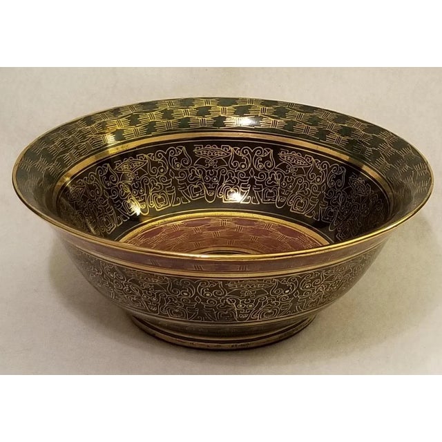 Andrea Sadek Red Green Gold and Black Bowl For Sale In Phoenix - Image 6 of 7