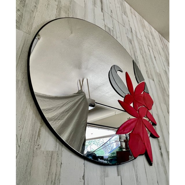 Mid 20th Century Floral Layered Mirror by David Marshall For Sale - Image 5 of 12