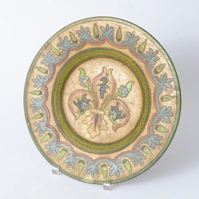 Italian Decorative Plate from Dante Milani Montopoli, 1930s For Sale - Image 3 of 7