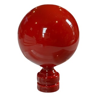 Hand-Lacquered Lamp Finial – Persimmon For Sale