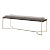 European Metal & Velvet Ben Bench For Sale