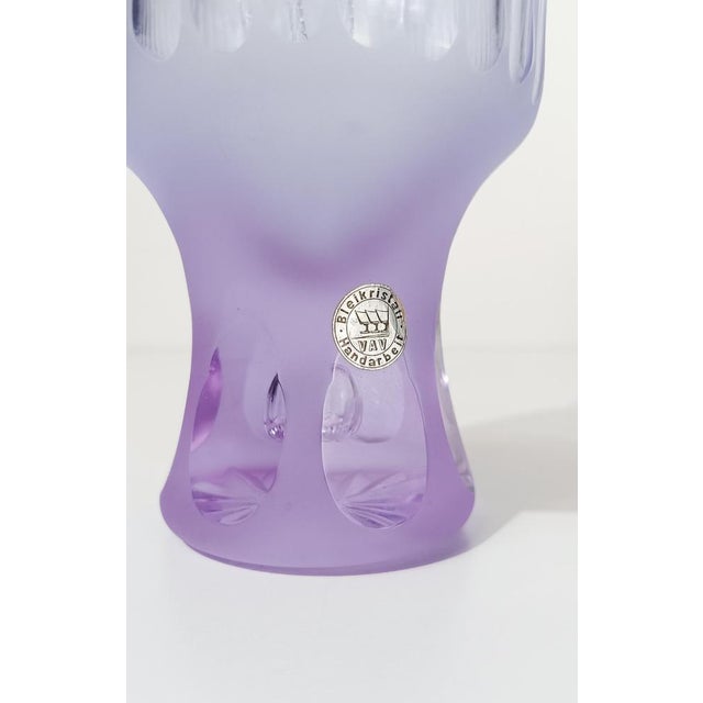 Long Space Age Drink Tumbler Glasses & Jug Set in Pale Lilac Frost Crystal, 1960s, Set of 7 For Sale - Image 11 of 18