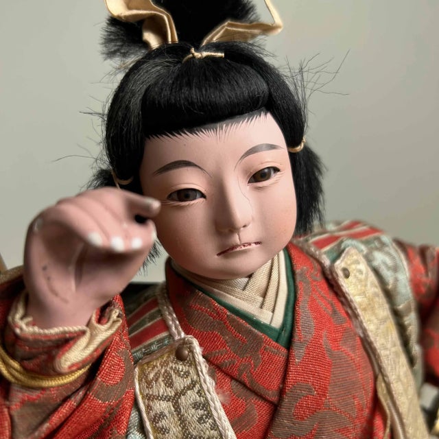 Meiji Period Musha Ningyō Traditional Japanese Warrior Doll, 1890s For Sale - Image 5 of 12
