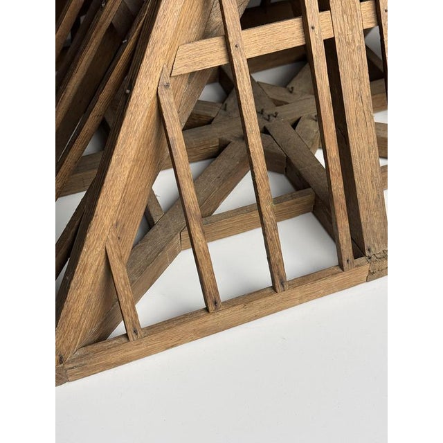 Wood French Roof Construction Model in Oak For Sale - Image 7 of 17