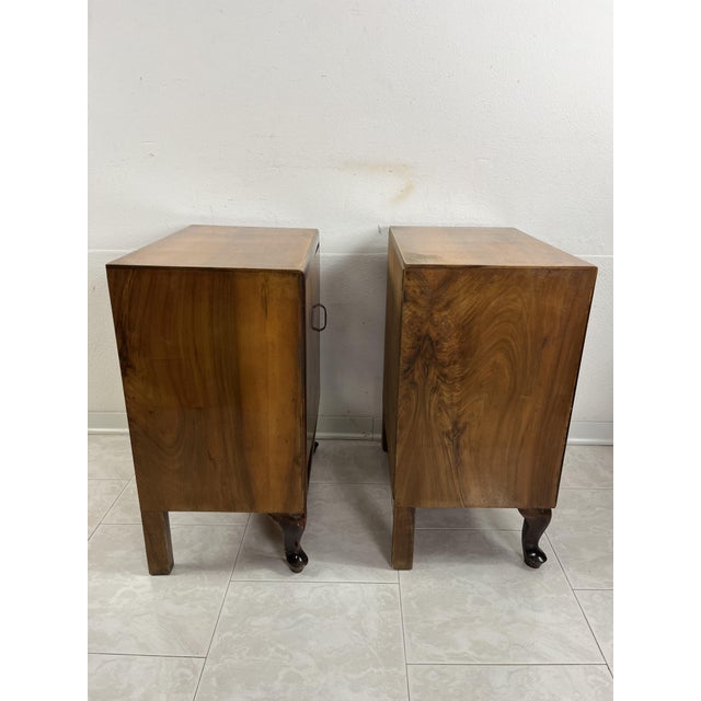 Italian Art Deco Bedside Tables, 1940s, Set of 2 For Sale - Image 10 of 11