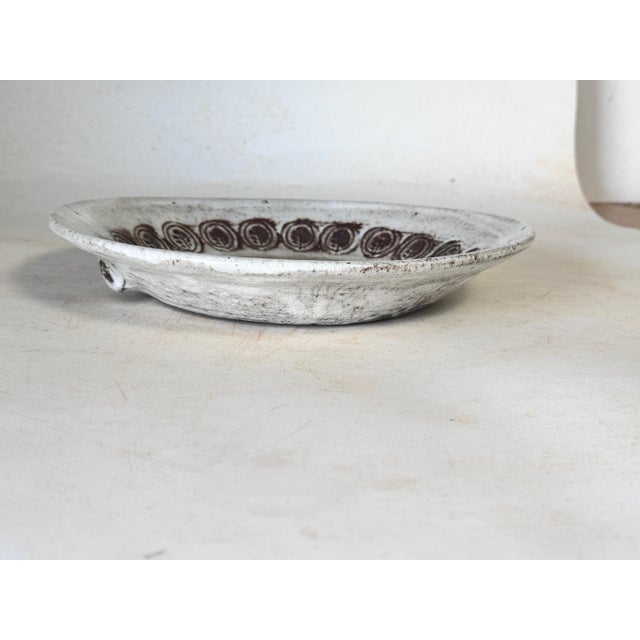 Mid-Century French Decorative Ceramic Dish attributed to Albert Thiry, 1960s For Sale - Image 11 of 14