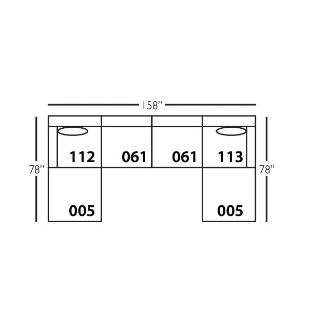 Contemporary Tatum Tartan Modular Sectional, Oat and Latte Wood Finish For Sale - Image 3 of 12