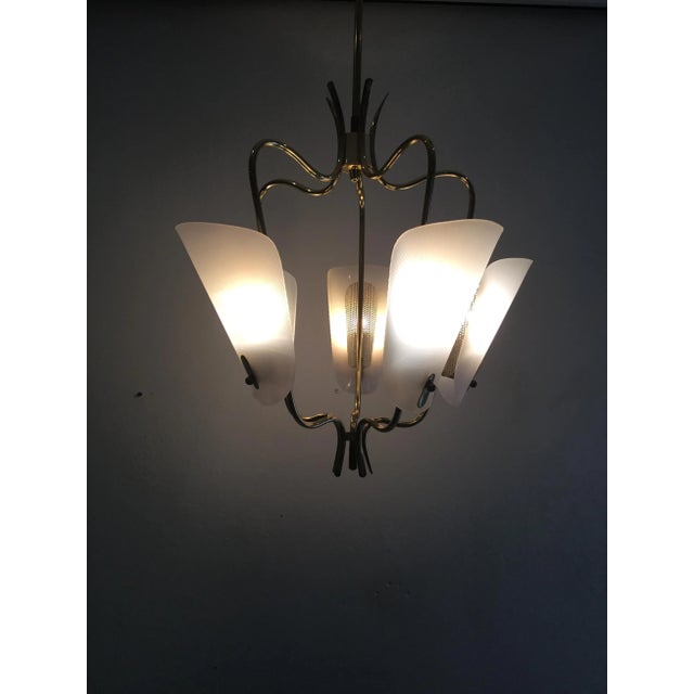Mid-Century Italian Brass Pendant Lamp, 1950s For Sale - Image 6 of 7