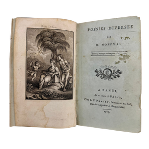 1785 French Poetry Collection – Three 18th-Century Volumes Bound as One, Full Calf Leather
