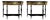 Italian Walnut and Brass Console Table from Justfurnituress SRL, Set of 2 For Sale