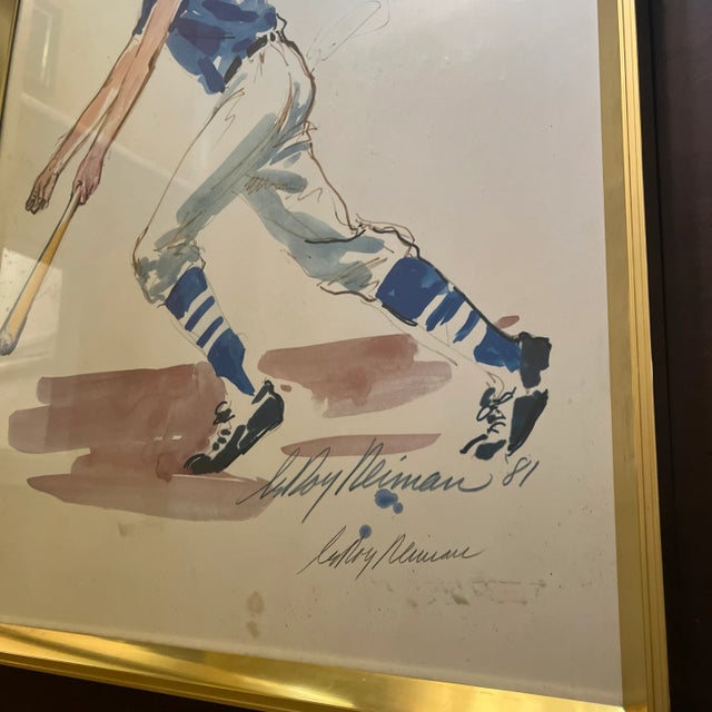 1980s Vintage Leroy Neiman Double Hand Signed Sport Framed Lithograph For Sale - Image 5 of 8