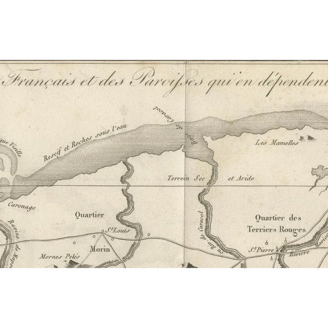 Antique Map of the Environs of Cap-Français, Saint-Domingue, c.1760 For Sale - Image 4 of 10