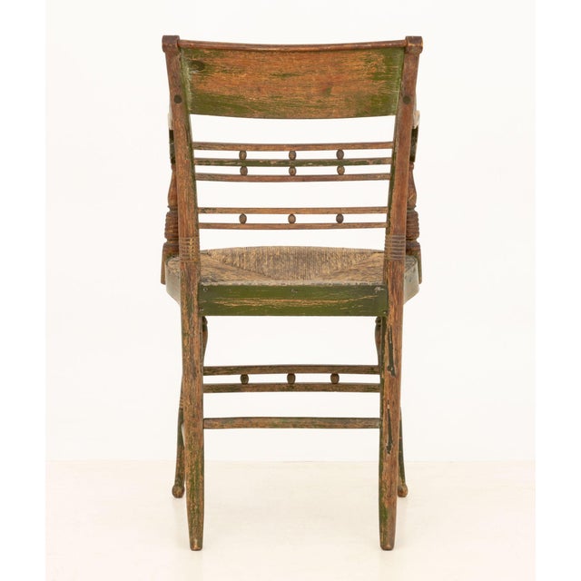 Wood American Paint-Decorated Cottage Chair For Sale - Image 7 of 7