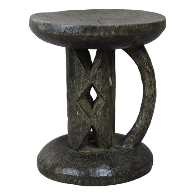 Tonga Stool in Wood For Sale
