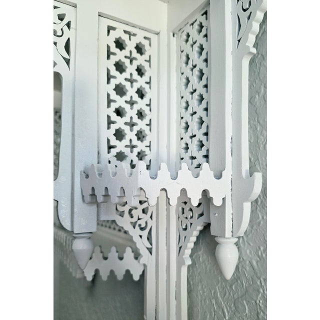 Moroccan Handcrafted Wall Shelf, White 2 For Sale In Orlando - Image 6 of 10
