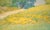 Green California Golden Poppies and Blue Oaks - Rural Landscape in Watercolor on Paper by Marie English Williams For Sale - Image 8 of 10