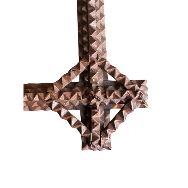 1900 - 1909 Tramp Art Frame Antique For Sale - Image 5 of 6