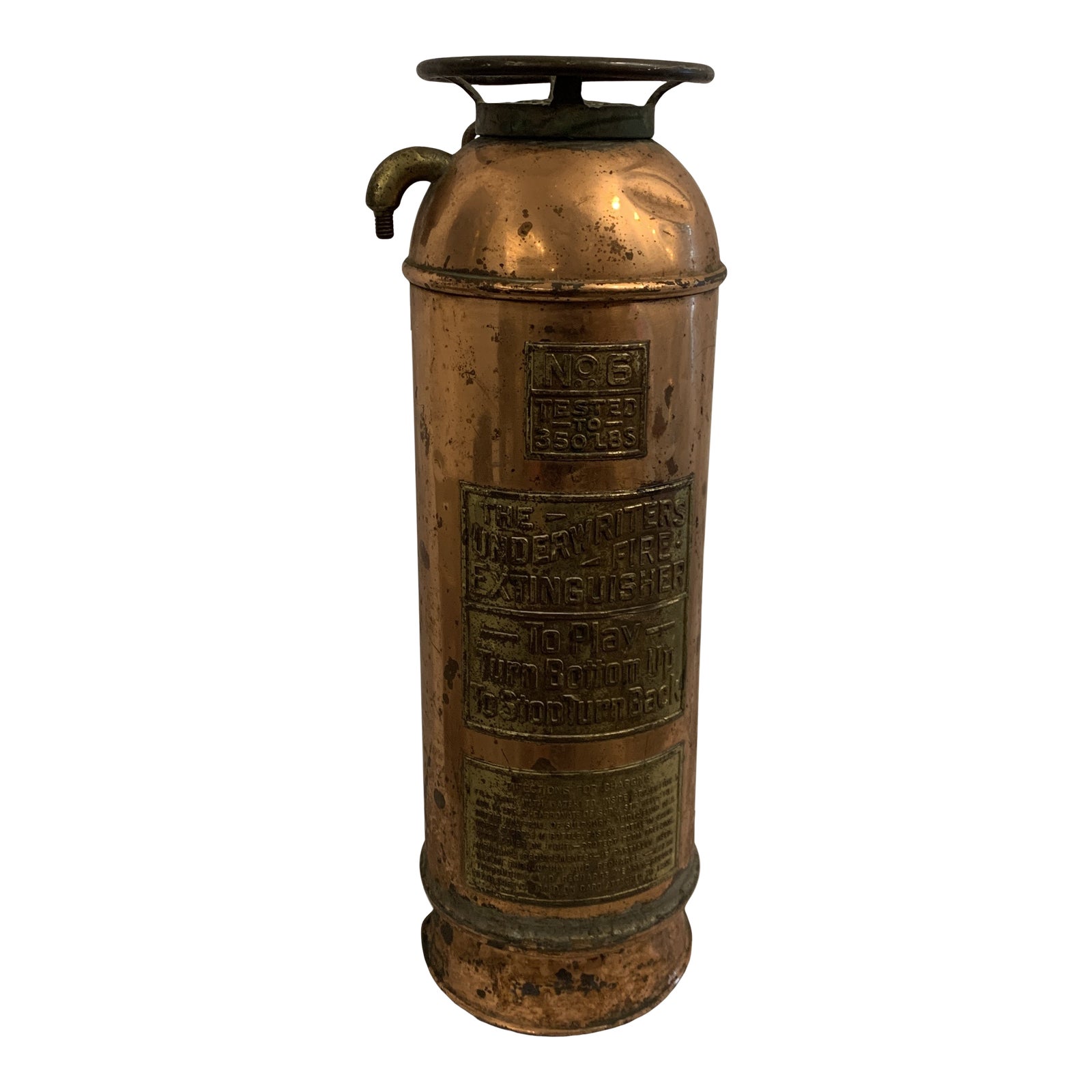 Antique Knight & Thomas Copper Fire Extinguisher | Chairish