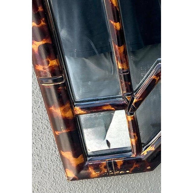 Vintage Tortoise Bamboo Mirror For Sale - Image 11 of 12