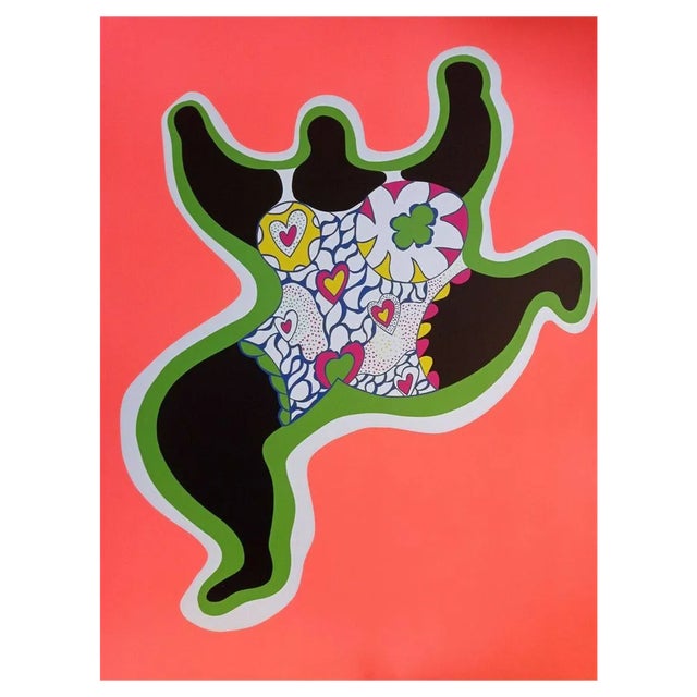 Niki De Saint Phalle, Dancing Girl Nana, Large Lithographic Print, 1980s For Sale