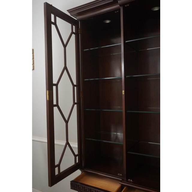 1990s 1990s Baker Colonial Williamsburg Mahogany Chippendale Breakfront For Sale - Image 5 of 18