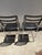 Art Deco Vintage 1970s Chrome and Black Vinyl Bar Stools – Pair For Sale - Image 3 of 9