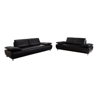 Volare Leather Two-Seater and Three-Seater Sofas from Koinor, Set of 2 For Sale