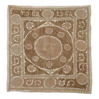 Tashkent Suzani Tablecloth — Vintage Textile For Sale