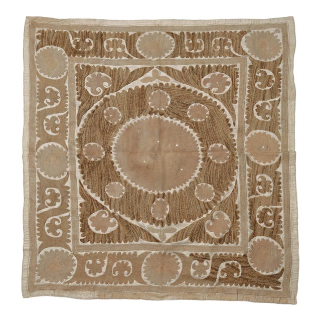 Tashkent Suzani Tablecloth — Vintage Textile For Sale