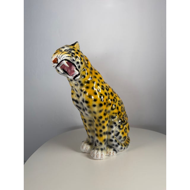 Italian Ceramic Leopard Family Figures, 1960s, Set of 3 For Sale - Image 15 of 18