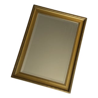 Large Vintage Gilded Wood Mirror For Sale
