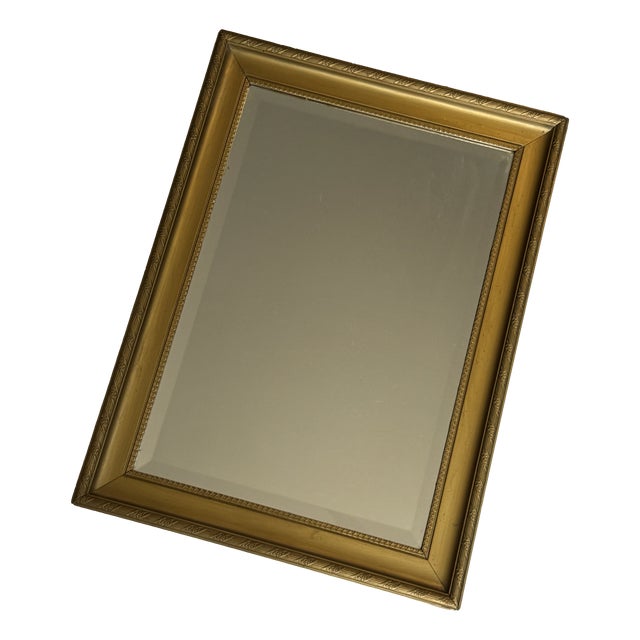 Large Vintage Gilded Wood Mirror For Sale