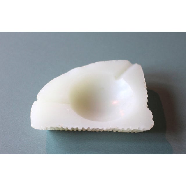 Asymmetrical ashtray - white ashtray - faux stone - incense burner - palo santo - heavy ashtray - stone dish - white dish - organic For Sale - Image 4 of 10