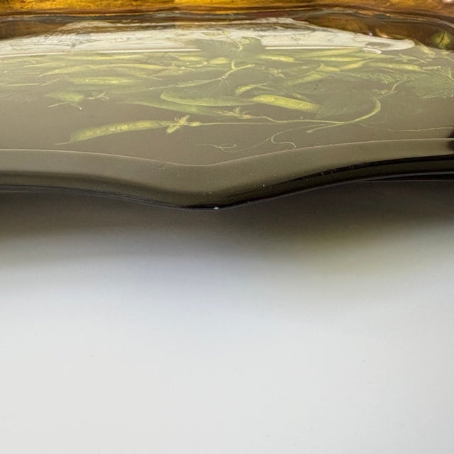 Keller Charles Toleware Serving Tray With Stephanie Hoppen Artwork Featuring Blue and White Porcelain For Sale - Image 10 of 11