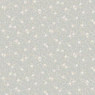 SAMPLE - Boråstapeter Myrten Wallpaper In Blue For Sale
