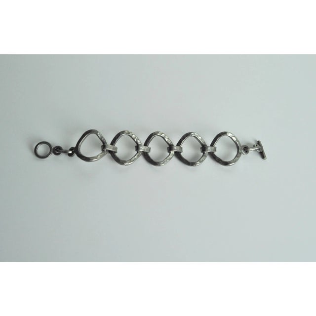 Contemporary Modernist Pewter Bracelet, Denmark, 1970s For Sale - Image 3 of 11
