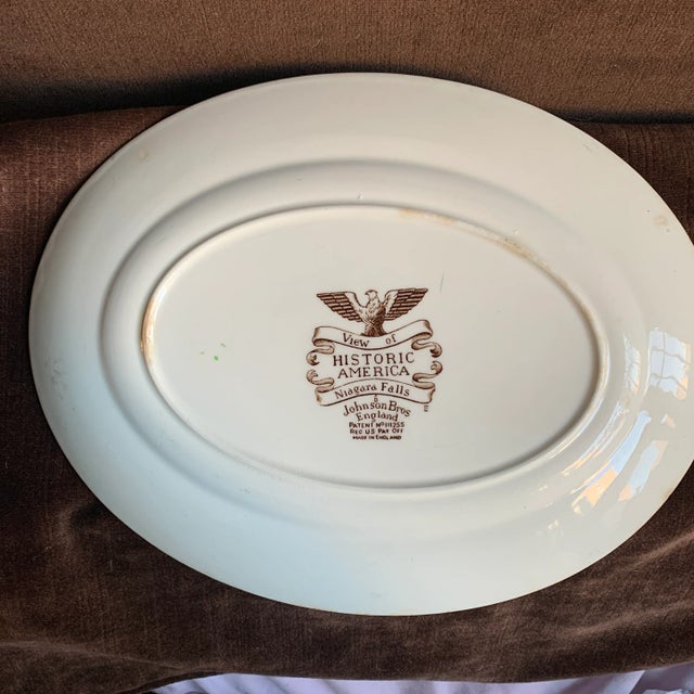 Vintage Johnson Brothers Niagara Falls Platter For Sale - Image 10 of 12