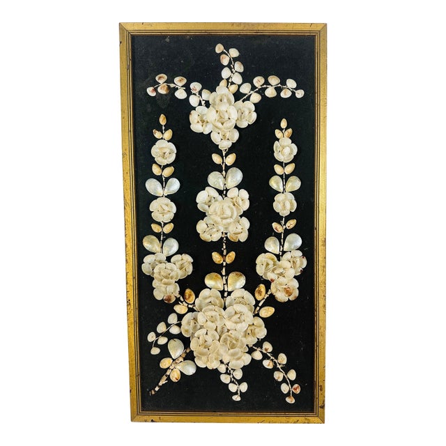 Vintage Shell Art Mural For Sale