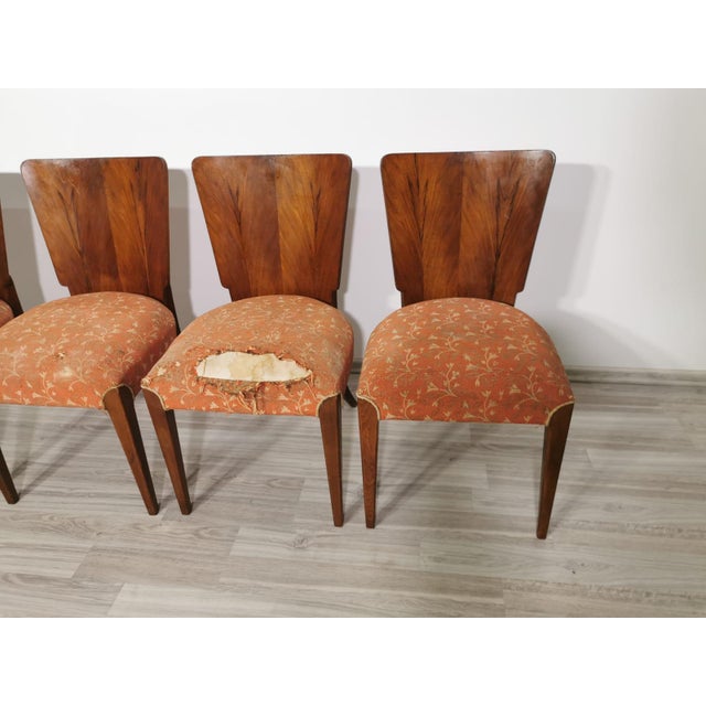 Art Deco Dining Chairs by Jindrich Halabala, 1940s, Set of 4 For Sale - Image 11 of 18