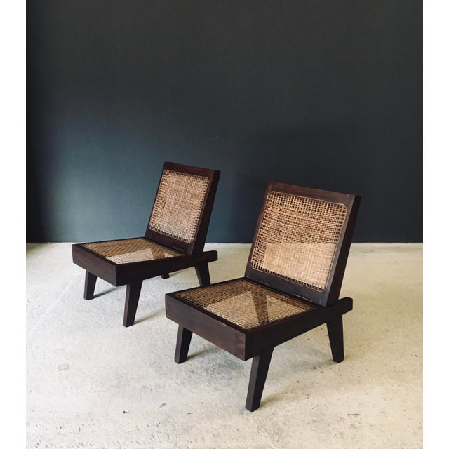 Low Modernist Folding Chairs by Pierre Jeanneret for Chandigarh, India, 1960s, Set of 2 For Sale - Image 15 of 18