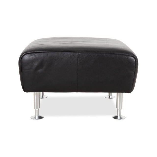 Set of 250 Lounge Chair and Ottoman in Black Leather from Rolf Benz For Sale - Image 16 of 18