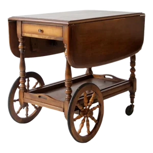 Mid Century Kling Colonial Drop Leaf Tea or Bar Cart