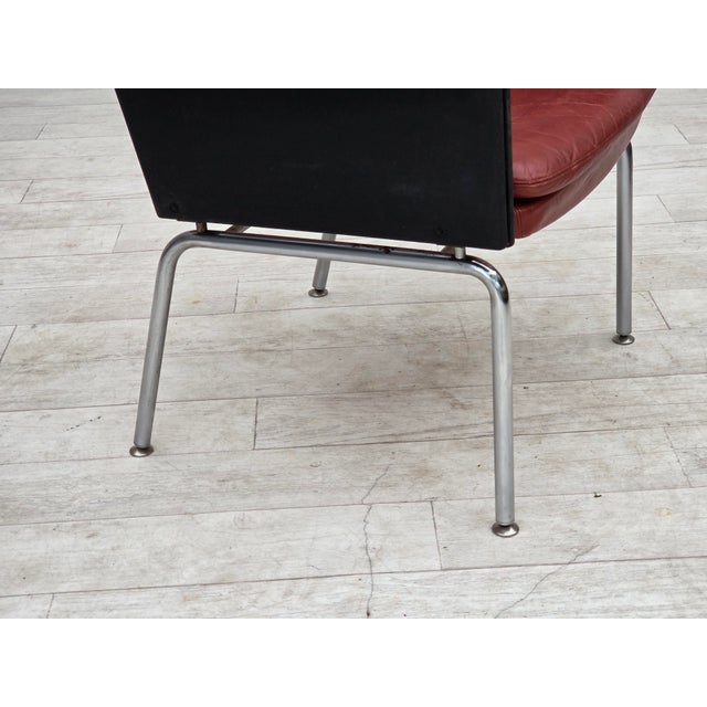 Danish in Leather and Chrome Steel Armchair by Arne Vodder for Sibast, 1970s For Sale - Image 17 of 18