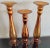 Late 20th-Century Trio of Trumpet-Shaped Copper Tinted Glass Candleholders For Sale In Austin - Image 6 of 12