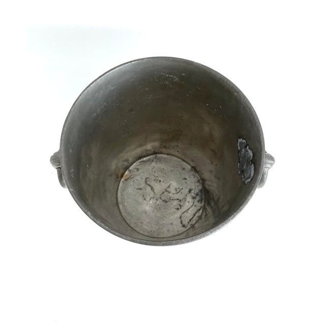 French Provincial Vintage French Pewter Champagne Cooler For Sale - Image 3 of 10