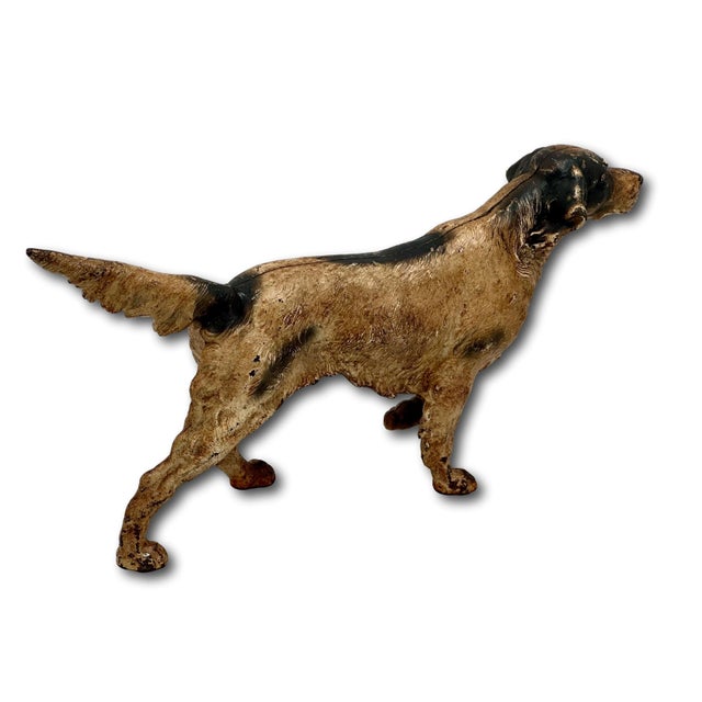 Large Vintage 1930s Hubley Manufacturing Co. Cast Iron Setter Hunting Dog Doorstop For Sale - Image 12 of 18
